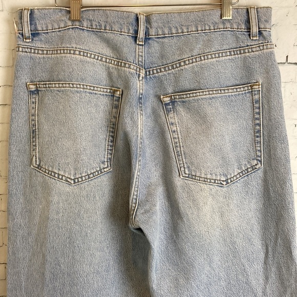 Reformation Baggy Jeans Light Wash Tahoe Rigid Denim Button Fly 10157 Jeans 31 - Picture 13 of 16